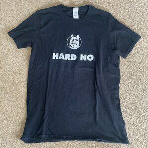 Letterkenny black and white "hard no" graphic tee, men’s size small